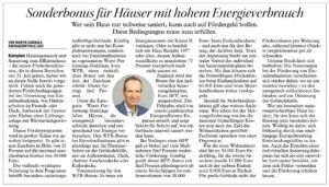 Sonderbonus für Häuser mit hohem Energieverbrauch